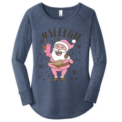 Sleigh Bougie Santa Tumbler Boojee Boujee Funny Christmas Gift Women's Perfect Tri Tunic Long Sleeve Shirt