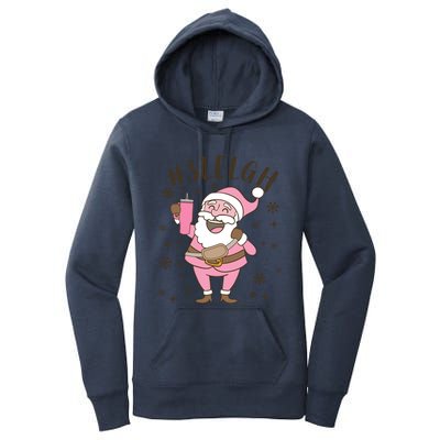 Sleigh Bougie Santa Tumbler Boojee Boujee Funny Christmas Gift Women's Pullover Hoodie