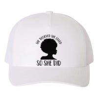 She Believed She Could So She Did Melanin Queen Juneteenth Yupoong Adult 5-Panel Trucker Hat