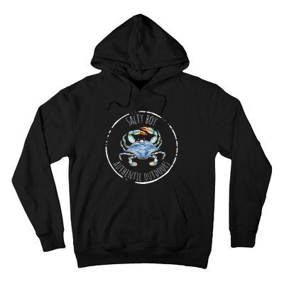 Salty Boy Salty Attitude Funny Fishing Crab Fishing Salty Hoodie