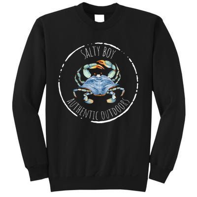 Salty Boy Salty Attitude Funny Fishing Crab Fishing Salty Sweatshirt