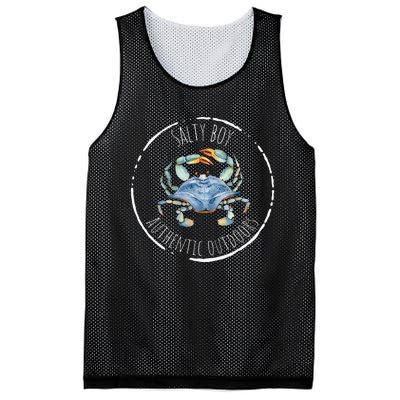 Salty Boy Salty Attitude Funny Fishing Crab Fishing Salty Mesh Reversible Basketball Jersey Tank