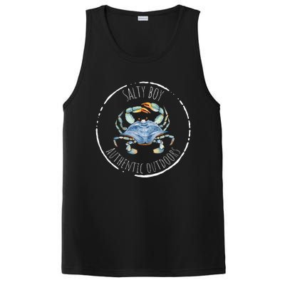 Salty Boy Salty Attitude Funny Fishing Crab Fishing Salty PosiCharge Competitor Tank