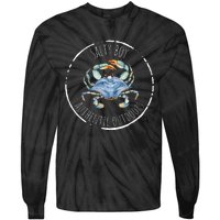 Salty Boy Salty Attitude Funny Fishing Crab Fishing Salty Tie-Dye Long Sleeve Shirt