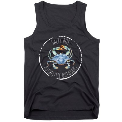 Salty Boy Salty Attitude Funny Fishing Crab Fishing Salty Tank Top