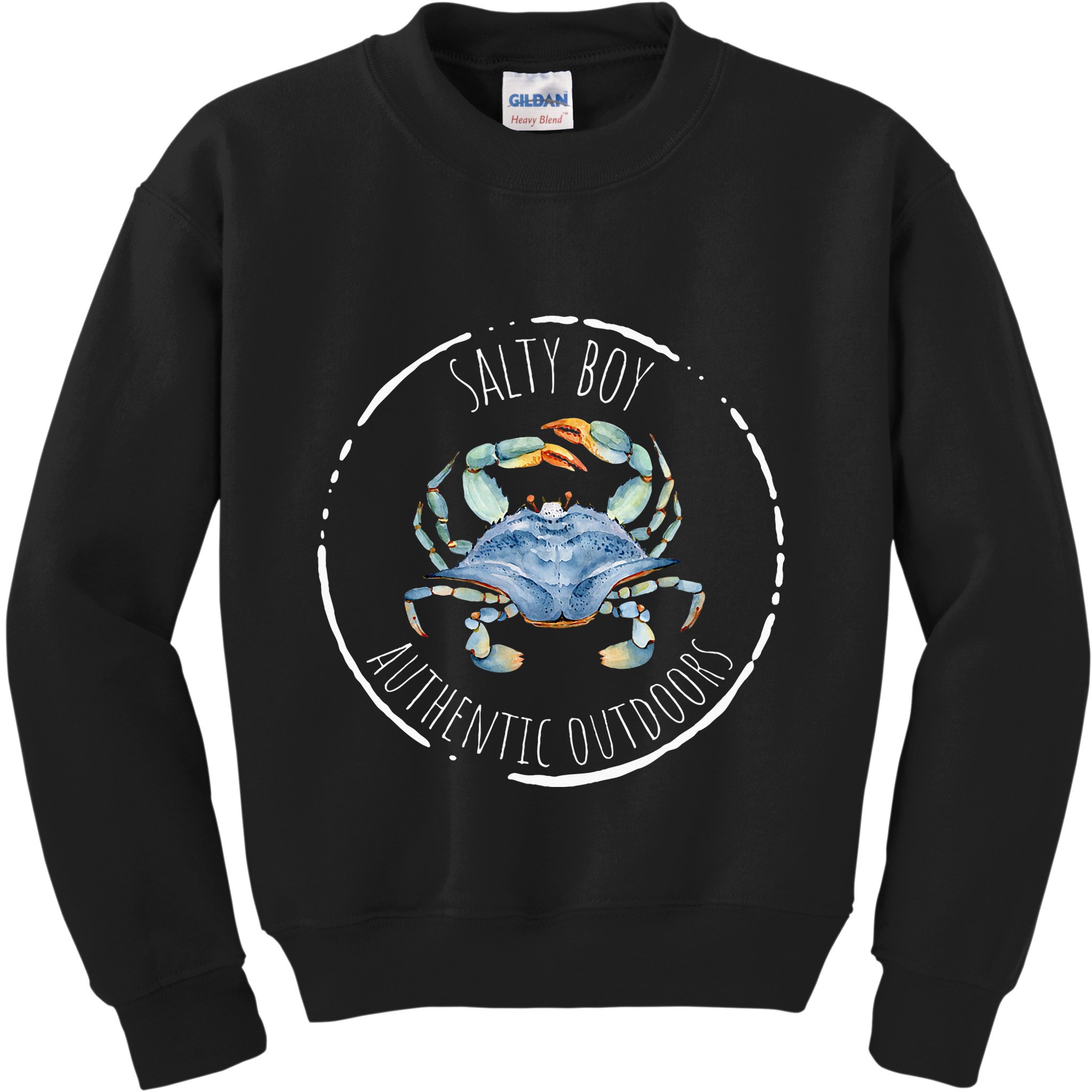 Salty Boy Salty Attitude Funny Fishing Crab Fishing Salty Kids Sweatshirt