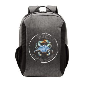 Salty Boy Salty Attitude Funny Fishing Crab Fishing Salty Vector Backpack