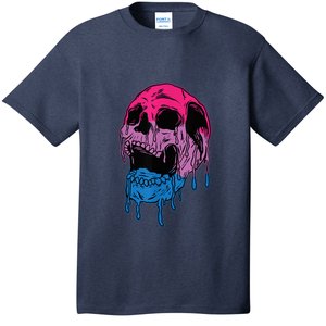 Subtle Bisexual Skull Bi Pride Flag Bisexuality T-Shirt