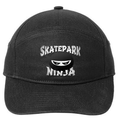 Skateboarding Bmx Scootering Inline Skating Skatepark Ninja Cool Gift 7-Panel Snapback Hat
