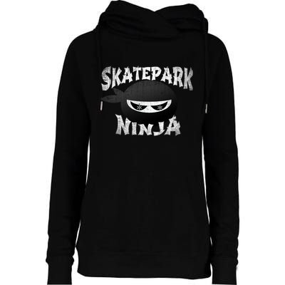 Skateboarding Bmx Scootering Inline Skating Skatepark Ninja Cool Gift Womens Funnel Neck Pullover Hood