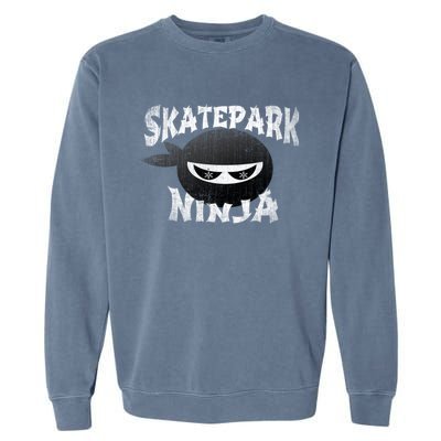 Skateboarding Bmx Scootering Inline Skating Skatepark Ninja Cool Gift Garment-Dyed Sweatshirt