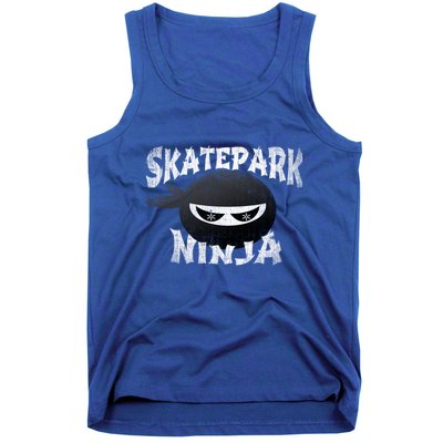 Skateboarding Bmx Scootering Inline Skating Skatepark Ninja Cool Gift Tank Top