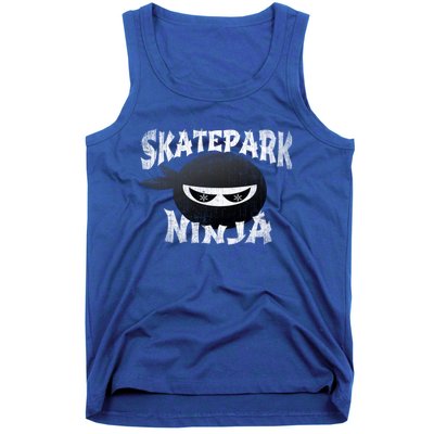 Skateboarding Bmx Scootering Inline Skating Skatepark Ninja Cool Gift Tank Top