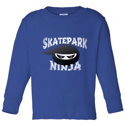 Skateboarding Bmx Scootering Inline Skating Skatepark Ninja Cool Gift Toddler Long Sleeve Shirt