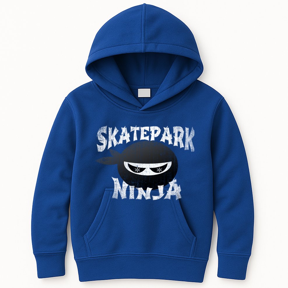 Skateboarding Bmx Scootering Inline Skating Skatepark Ninja Cool Gift Kids Hoodie