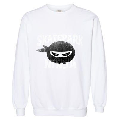 Skateboarding Bmx Scootering Inline Skating Skatepark Ninja Cool Gift Garment-Dyed Sweatshirt