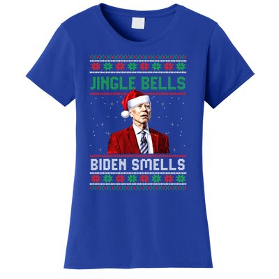 Santa Biden Smells Funny Confused Liberals Ugly Christmas Gift Women's T-Shirt