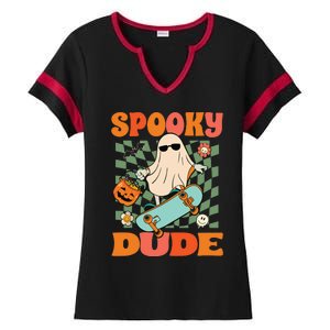 Skateboard Boo Spooky Jack O Lantern Halloween Costumes Boy Ladies Halftime Notch Neck Tee