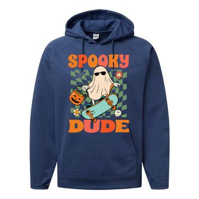 Skateboard Boo Spooky Jack O Lantern Halloween Costumes Boy Performance Fleece Hoodie