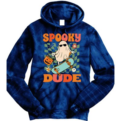 Skateboard Boo Spooky Jack O Lantern Halloween Costumes Boy Tie Dye Hoodie