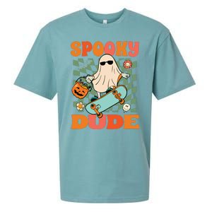 Skateboard Boo Spooky Jack O Lantern Halloween Costumes Boy Sueded Cloud Jersey T-Shirt