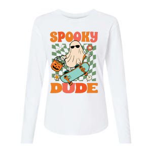 Skateboard Boo Spooky Jack O Lantern Halloween Costumes Boy Womens Cotton Relaxed Long Sleeve T-Shirt