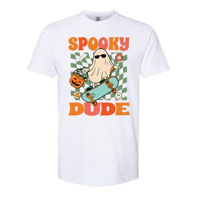 Skateboard Boo Spooky Jack O Lantern Halloween Costumes Boy Softstyle CVC T-Shirt