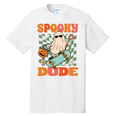 Skateboard Boo Spooky Jack O Lantern Halloween Costumes Boy Tall T-Shirt