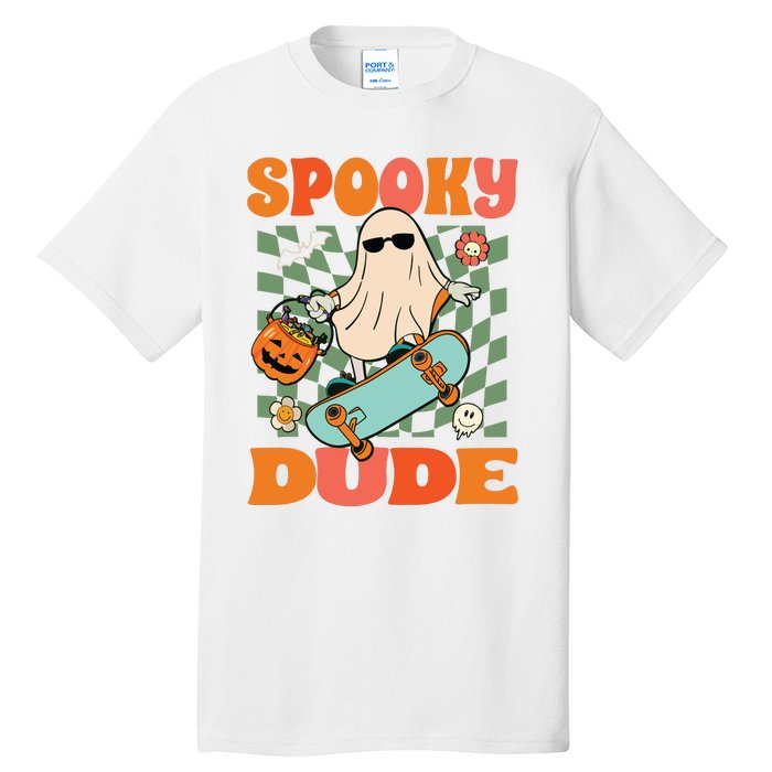 Skateboard Boo Spooky Jack O Lantern Halloween Costumes Boy Tall T-Shirt