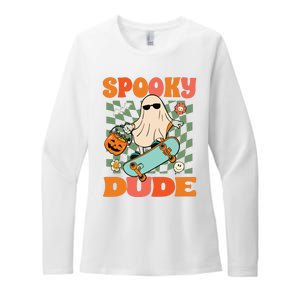 Skateboard Boo Spooky Jack O Lantern Halloween Costumes Boy Womens CVC Long Sleeve Shirt