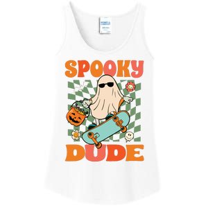 Skateboard Boo Spooky Jack O Lantern Halloween Costumes Boy Ladies Essential Tank