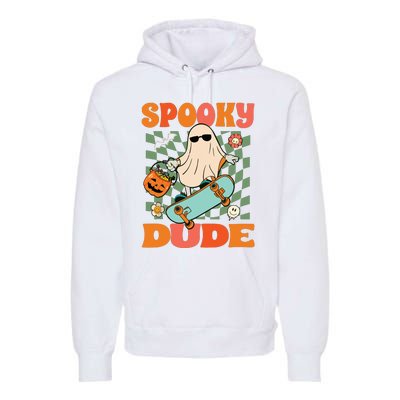 Skateboard Boo Spooky Jack O Lantern Halloween Costumes Boy Premium Hoodie