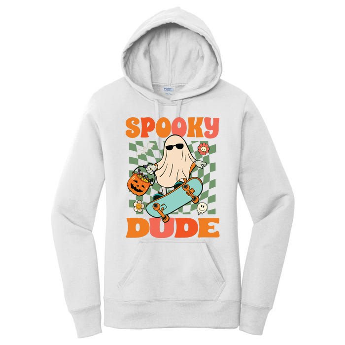 Skateboard Boo Spooky Jack O Lantern Halloween Costumes Boy Women's Pullover Hoodie