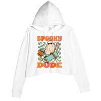 Skateboard Boo Spooky Jack O Lantern Halloween Costumes Boy Crop Fleece Hoodie