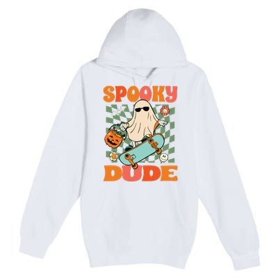 Skateboard Boo Spooky Jack O Lantern Halloween Costumes Boy Premium Pullover Hoodie