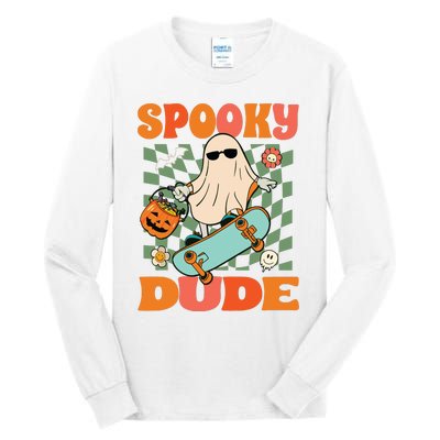 Skateboard Boo Spooky Jack O Lantern Halloween Costumes Boy Tall Long Sleeve T-Shirt