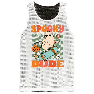 Skateboard Boo Spooky Jack O Lantern Halloween Costumes Boy Mesh Reversible Basketball Jersey Tank