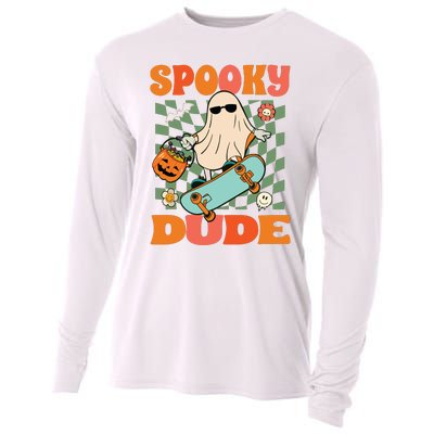 Skateboard Boo Spooky Jack O Lantern Halloween Costumes Boy Cooling Performance Long Sleeve Crew