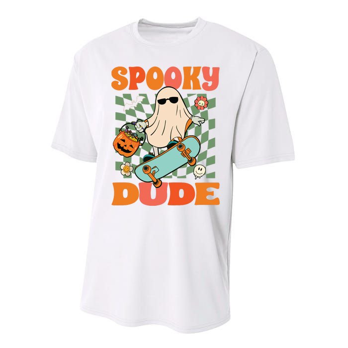 Skateboard Boo Spooky Jack O Lantern Halloween Costumes Boy Performance Sprint T-Shirt