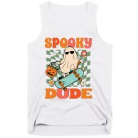 Skateboard Boo Spooky Jack O Lantern Halloween Costumes Boy Tank Top