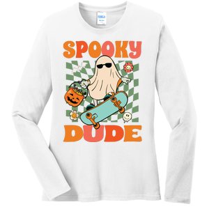 Skateboard Boo Spooky Jack O Lantern Halloween Costumes Boy Ladies Long Sleeve Shirt