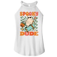 Skateboard Boo Spooky Jack O Lantern Halloween Costumes Boy Women's Perfect Tri Rocker Tank