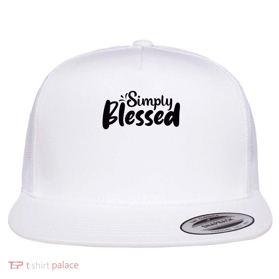 simply blessed Flat Bill Trucker Hat