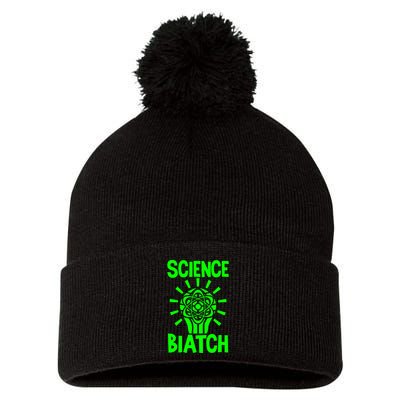 Science Biatch Pom Pom 12in Knit Beanie