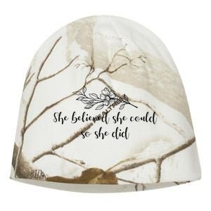 She Believed She Could So She Did. Kati - Camo Knit Beanie