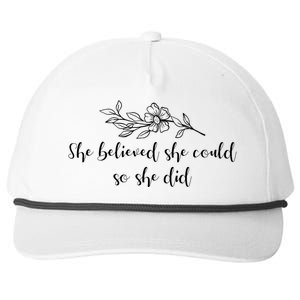 She Believed She Could So She Did. Snapback Five-Panel Rope Hat