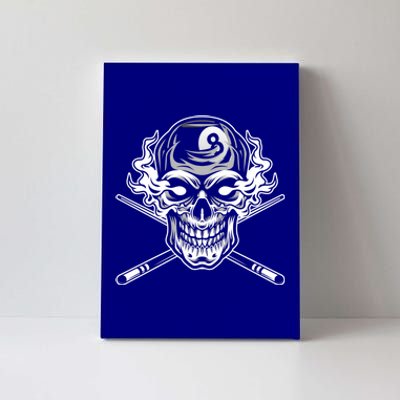 Skull Billiards Snooker Billiard 8 Ball Player Cue Sports Gift Canvas