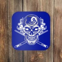 Skull Billiards Snooker Billiard 8 Ball Player Cue Sports Gift Coaster