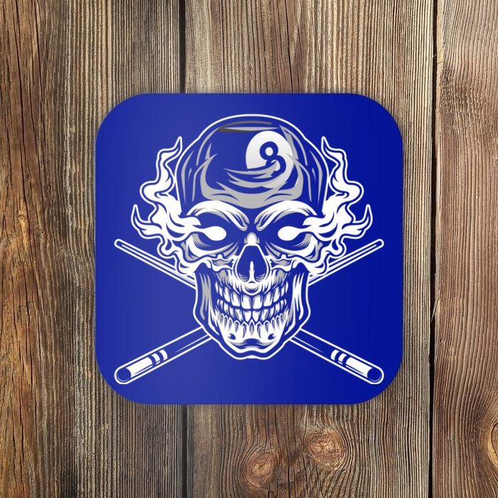 Skull Billiards Snooker Billiard 8 Ball Player Cue Sports Gift Coaster