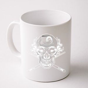 Skull Billiards Snooker Billiard 8 Ball Player Cue Sports Gift Coffee Mug